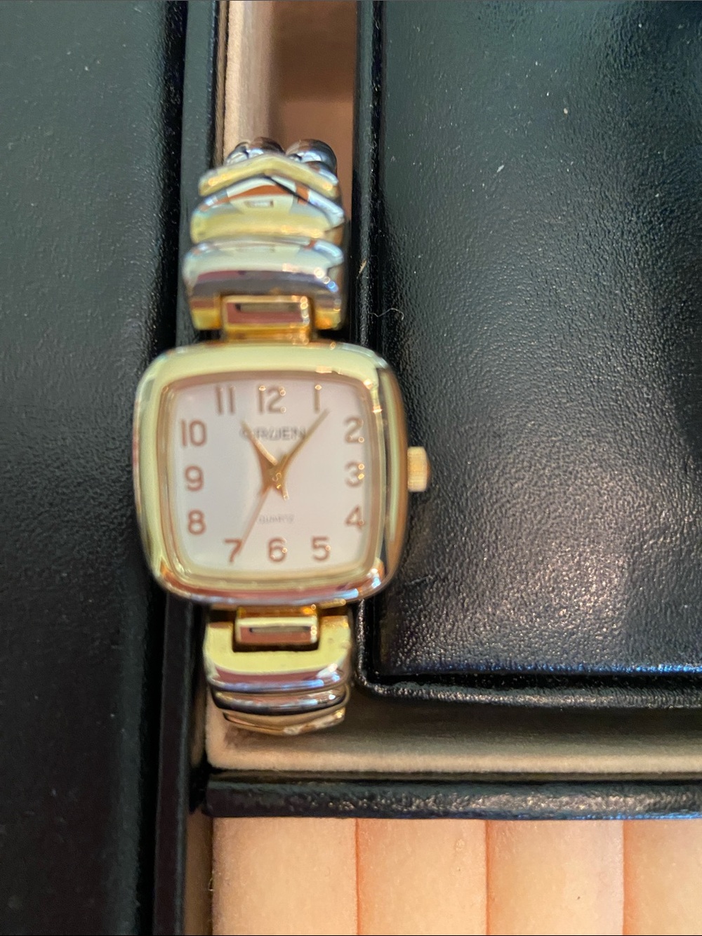 Gruen Two-Tone Square Face Ladies Bracelet Watch. Brand new.